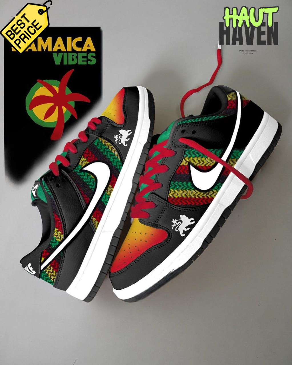 Bob Marley “Jamaica Vibes” Rastafari Nike SB Dunk Sneaker