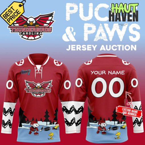 Carolina Thunderbirds x Pucks and Paws 2025 Hockey Jersey