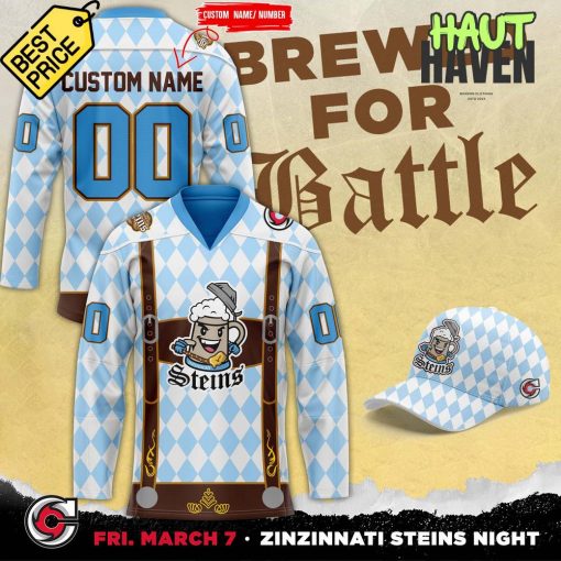 Cincinnati Cyclones x Zinzinnati Steins Brewed For Battle Hockey Jersey