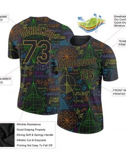 Custom 3D Pattern Design Math Performance T-Shirt