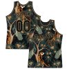 Custom Black Cream Fade Fashion Authentic City Edition Basketball Jersey