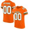 Custom White Orange Royal Mesh Authentic Football Jersey