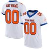 Custom Orange White Kelly Green Mesh Football Jersey