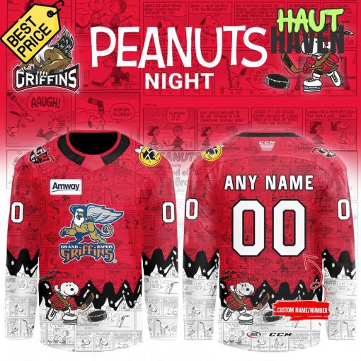 Grand Rapids Griffins Peanuts Night Special Jersey