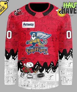 Grand Rapids Griffins Peanuts Night Special Jersey