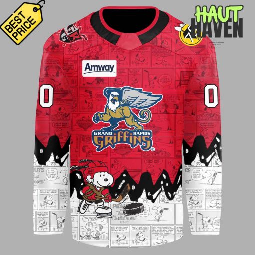 Grand Rapids Griffins Peanuts Night Special Jersey