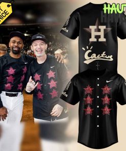 Houston Astros Cactus Jack Foundation Black Baseball Jersey