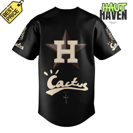 Houston Astros Cactus Jack Foundation Black Baseball Jersey