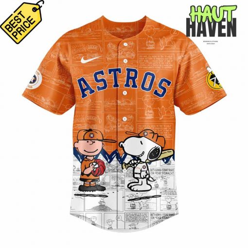 Houston Astros x 75th Anniversary of Peanuts Special Orange Jersey