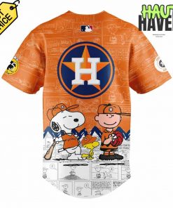 Houston Astros x 75th Anniversary of Peanuts Special Orange Jersey