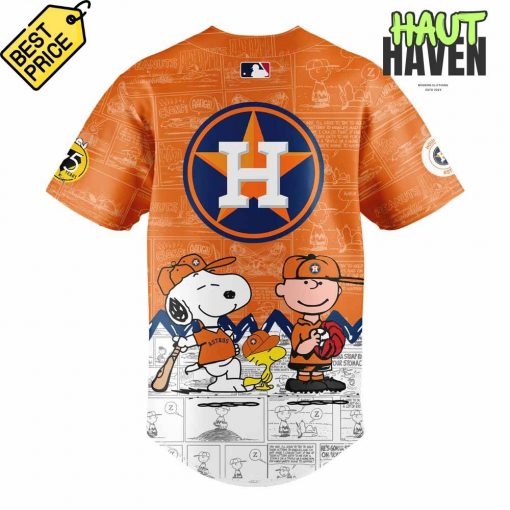 Houston Astros x 75th Anniversary of Peanuts Special Orange Jersey