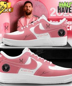 Lionel Messi Inter Miami 2025 Personalized Pink Air Force 1 Sneaker