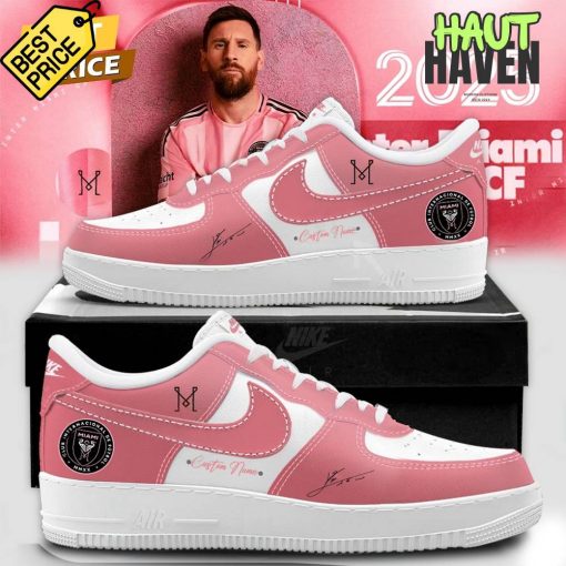 Lionel Messi Inter Miami 2025 Personalized Pink Air Force 1 Sneaker