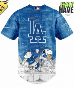 Los Angeles Dodgers Peanuts Night Special Baseball Jersey