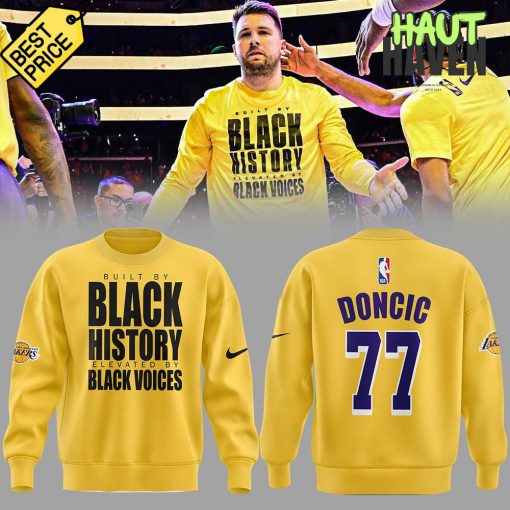 Los Angeles Lakers Luka Doncic Black History Black Voice Sweatshirt