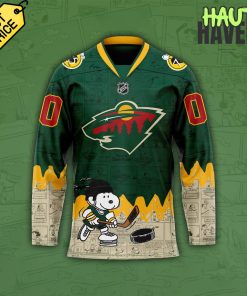 Minnesota Wild 75th Anniversary of Peanuts Special Hockey Jersey