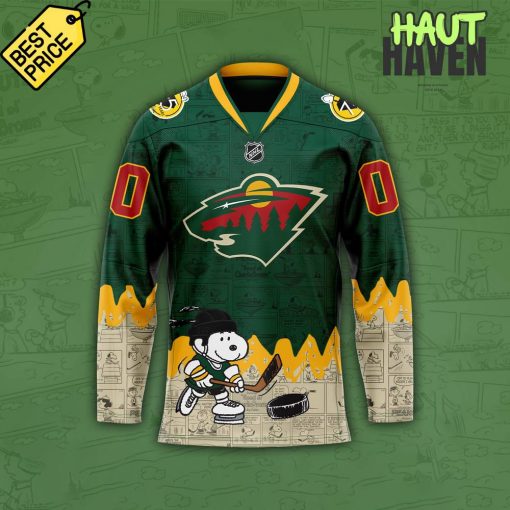 Minnesota Wild 75th Anniversary of Peanuts Special Hockey Jersey