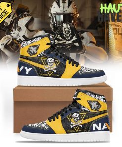 Navy Midshipmen Jolly Rogers “Fear The Bones” Air Jordan 1 Sneaker