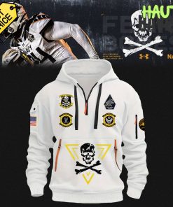 Navy Midshipmen Jolly Rogers Fear The Bones Quarter Zip Hoodie