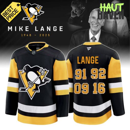 Pittsburgh Penguins Mike Lange Voice of the Penguins Hockey Jersey