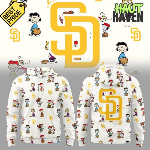 San Diego Padres Peanuts Night Special White Hoodie