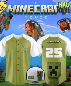 Boston Red Sox x Minecraft Movie Special Baseball Jersey