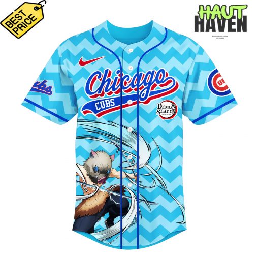 Chicago Cubs x Demon Slayer Special Blue Wave Jersey