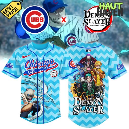 Chicago Cubs x Demon Slayer Special Blue Wave Jersey