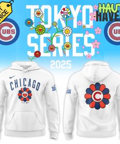 Chicago Cubs x MLB Tokyo Series 2025 White Hoodie