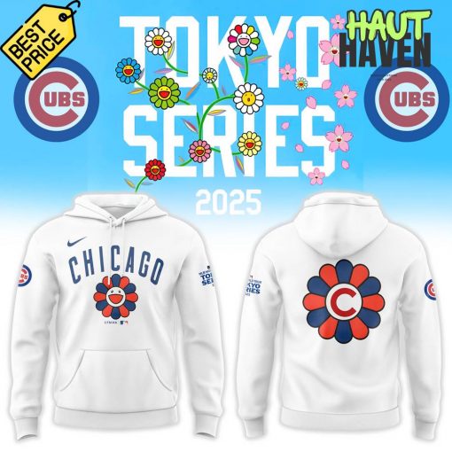 Chicago Cubs x MLB Tokyo Series 2025 White Hoodie