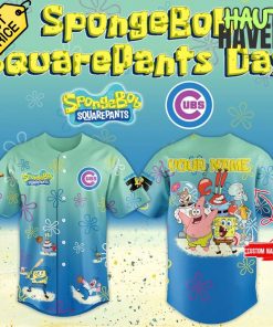 Chicago Cubs x SpongeBob Squarepants 25th Anniversary Baseball Jersey