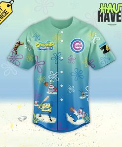 Chicago Cubs x SpongeBob Squarepants 25th Anniversary Baseball Jersey