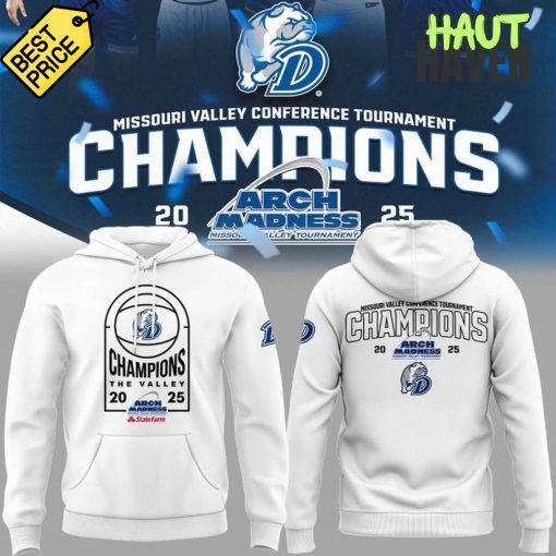 Drake Bulldogs 2025 MVC Tournament Champions Special Hoodie