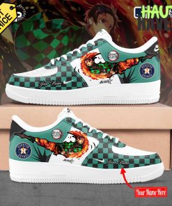 Houston Astros MLB x Demon Slayer Personalized Air Force 1 Sneaker