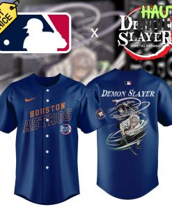 Houston Astros x Demon Slayer MLB 2025 Special Collab Baseball Jersey