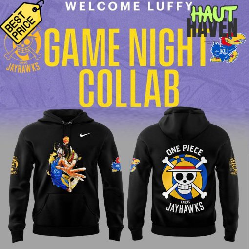 Kansas Jayhawks One Piece Game Night Collab Special Black Hoodie