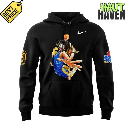 Kansas Jayhawks One Piece Game Night Collab Special Black Hoodie