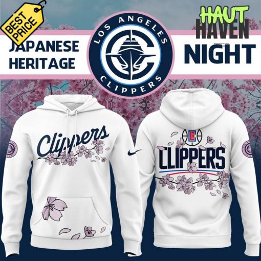 Los Angeles Clippers Japanese Heritage Night White Hoodie