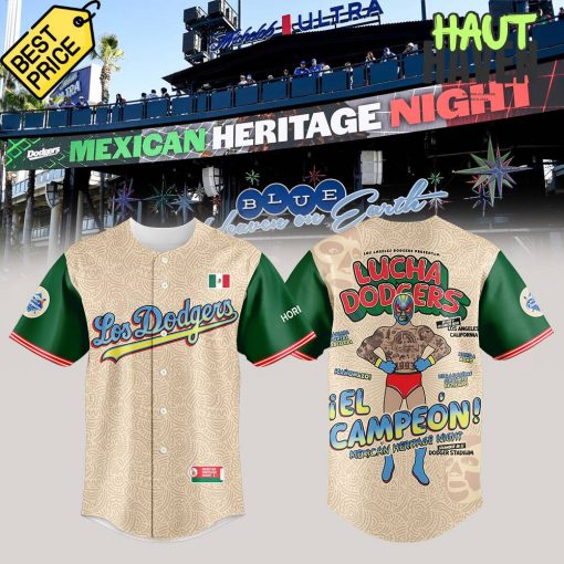 Los Angeles Dodgers Mexican Heritage Night Lucha Dodgers Special Baseball Jersey