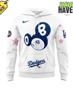 Los Angeles Dodgers Takashi Murakami x MLB World Tour Tokyo Series 2025 Special White Hoodie 2