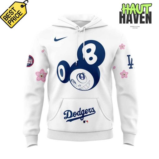 Los Angeles Dodgers Takashi Murakami x MLB World Tour Tokyo Series 2025 Special White Hoodie