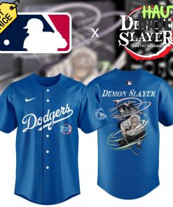 Los Angeles Dodgers x Demon Slayer Collab Baseball Jersey