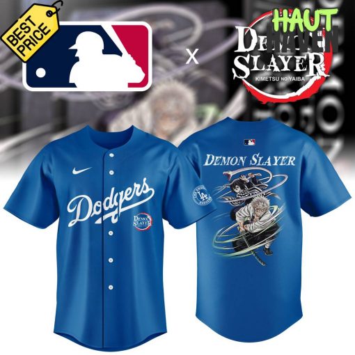 Los Angeles Dodgers x Demon Slayer Collab Baseball Jersey