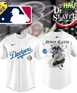 Los Angeles Dodgers x Demon Slayer Collab Baseball Jersey