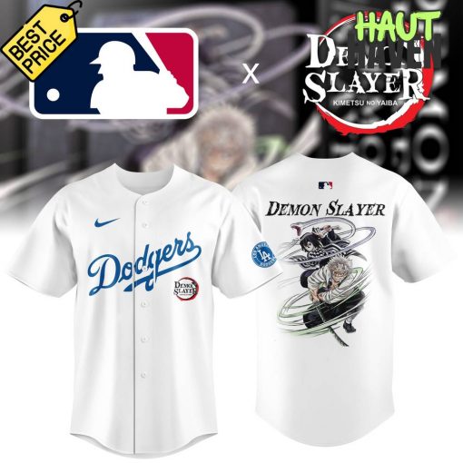 Los Angeles Dodgers x Demon Slayer Collab Baseball Jersey