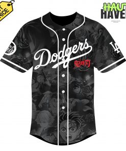 Los Angeles Dodgers x Demon Slayer Special Black Jersey (2)