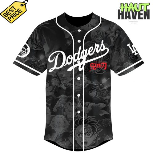 Los Angeles Dodgers x Demon Slayer Special Black Jersey