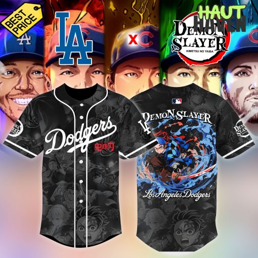 Los Angeles Dodgers x Demon Slayer Special Black Jersey