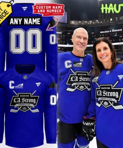 Los Angeles Kings Skate for LA Strong Blue Hockey Jersey