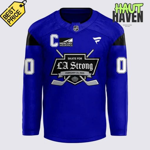 Los Angeles Kings “Skate for LA Strong” Blue Hockey Jersey